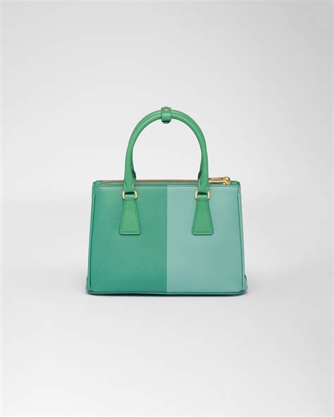 prada galleria bag small green|prada galleria saffiano small.